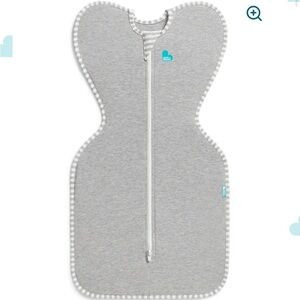 Love to Dream 1.0 Size Small Gray Swaddle with White Trim